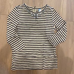 J crew top with gemstone detailing size small